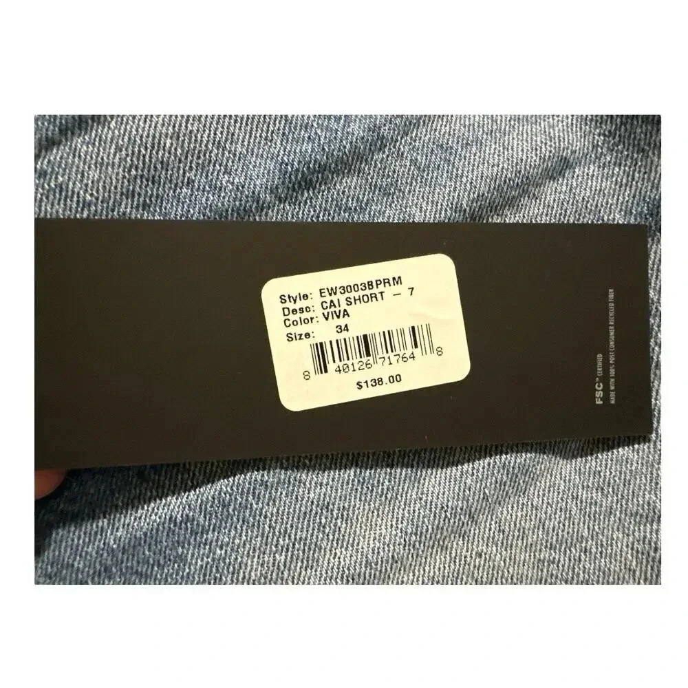NWT‎ Edwin Denim 7” CAI Short In Color Viva | Size 34 - Picture 5 of 9
